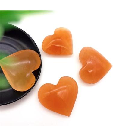 1PC Natural Orange Selenite Heart Shaped Hand Carved Gypsum Crystal Stone for Decoration Natural Stones Chakra Reiki Balancing - Buy Online on GoSupps.com