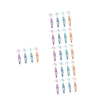 Minkissy 24 STK toothbrush household cleaner prosthesis cleaner Denture Cleaning Brush Denture Cleaner prosthesis brush tools Creative prosthesis cleaning brush adult