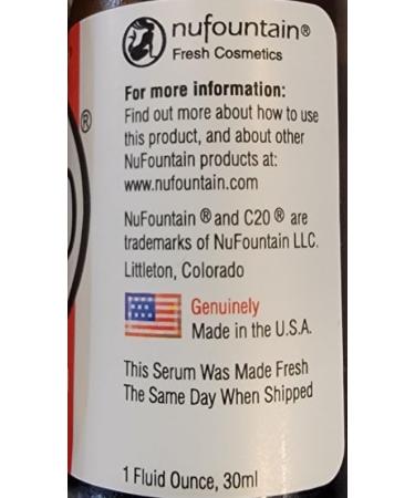 NuFountain C20 3-pack. HAND CRAFTED 3 1-Ounce Bottles of 20% L-Ascorbic Acid C Serum - Buy Online on GoSupps.com