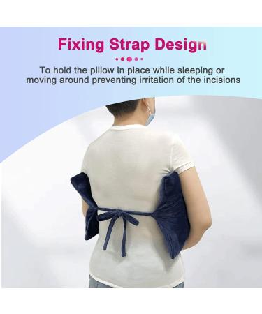 Hysterectomy Pillow for Post Surgery Recovery - C Section, Mastectomy, Tummy Tuck - Seatbelt Pillow with Pocket for Abdominal Support - Buy Online on GoSupps.com