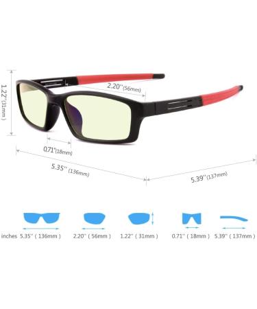 ULTRA 9060 Blue Light Blocking Glasses - Amber Tint Lens TR90 Frame for Digital Eye Strain Relief & Improved Sleep - Buy Online on GoSupps.com