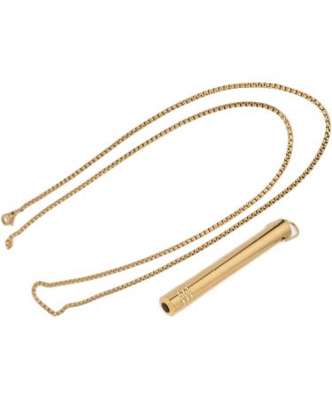 Mindful Breathing Necklace Prevent Skin Fading Reduce Anxiety Relieve Stress Increase Lung Volume For Men For Daily Wear (Gold Color) - Buy Online on GoSupps.com