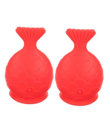 BIUDECO 2pcs Silicone Fish Lip Filler Lip Plumper Tool Lip Pumps Bigger Device Lips Enlarger Red