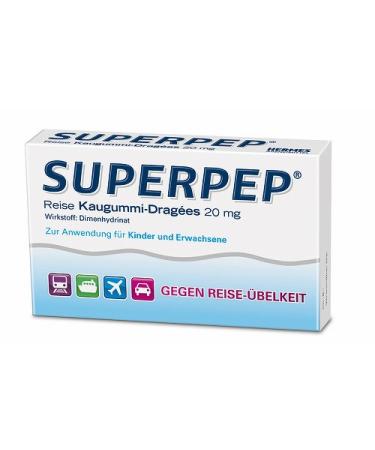 Superpep Travel chewing gum drag 10 hours