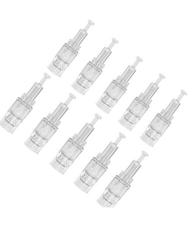 12 Pole needles replacement micron needle microneedling needle cartridges for auto derma micro decreation of electric pen 10 pieces (thread port cartridges/thread slot 12pin)