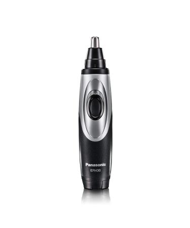 Panasonic Ear and Nose Hair Trimmer for Men with Vacuum Cleaning System, Dual-Edge Blades for Efficient Cutting, Wet/Dry, Battery Operated  ER430K (Black)