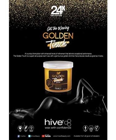 Hive Golden Touch Warm Wax 425g - 24K Collection | Soft & Gentle All-Purpose Wax for All Skin & Hair Types with Glycerylrosinate & Pure White Beewax - Buy Online on GoSupps.com