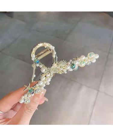 Refined Pearl Tassel Grab Clip Shark Clip Hair Claw Clips For Women Headwear Hairpins 03 (Color : 3) - Buy Online on GoSupps.com