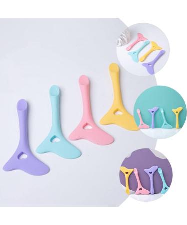 OSALADI Eyeliner Aid Eyelash Gel Silicone Mold Eyelash Applicator Guard Face Cream Spoon Crease Tablespoon 11.7X5.9CM Blue - Buy Online on GoSupps.com
