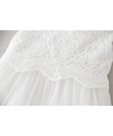 Leideur Baby Long Christening Gowns | White Baptism Dress for Girls | 18-24 Months - Buy Online on GoSupps.com