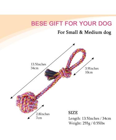 Vivifying Dog Rope Toys Pack of 2 Interactive Braided Cotton Pet Chew Rope Toys for Dog Teeth Cleaning 2 PCS Dog Rope Toy With Ball - Buy Online on GoSupps.com