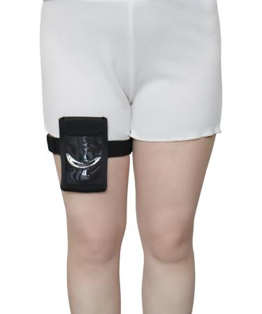 Insulin Pump Thigh Holder - Adjustable Diabetes Pump Pouch with Clear Window for Men & Women - Buy Online on GoSupps.com