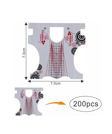 VNC 200Pcs Silver Nail Form Stickers for Stiletto Nail Tips - Manicure Extension Tool - Buy Online on GoSupps.com