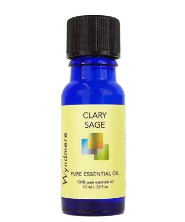 Clary Sage Essential Oil - 100% Pure Therapeutic Quality for Aromatherapy - Emotionally Balancing Sweet Floral Scent - Wyndmere Naturals - 10ml