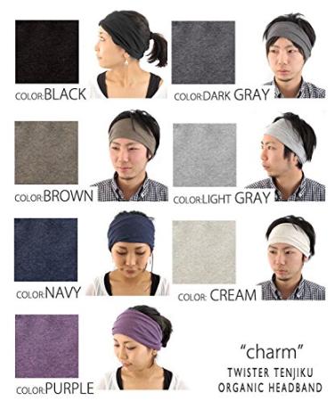 CHARM Organic Cotton Headband for Women - Yoga Hair Band Made in Japan | Brown Stylish & Eco-Friendly - Buy Online on GoSupps.com