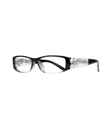 Olivia Stylish Reading Glasses for Women Black 1.75 x