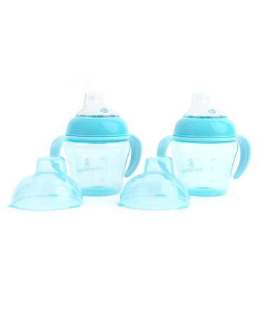 Primo Passi Soft Spout Sippy Cup Learning Cup 5 oz - 150ml 2-Pack 4 months Blue