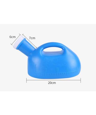 2000ml Portable Urinal for Men and Women - Spill Proof Pee Bottle for Elderly, Incontinence, Camping, Travel - Blue - Buy Online on GoSupps.com