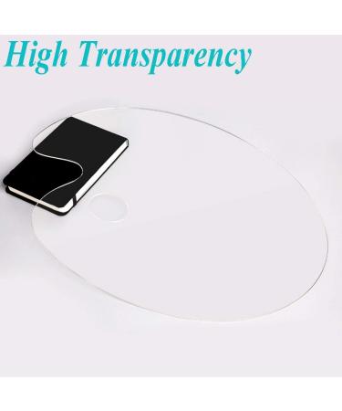 Acrylic Artist Paint Palette 11.8 x 7.9 inches - Non-Stick Oil Paint Mixing Palette - Easy Clean Transparent Oval Art Pallet (2 PCS) - Medium Size - Buy Online on GoSupps.com
