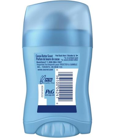 Secret Invisible Solid Antiperspirant and Deodorant Cocoa Butter 45 g Cocoa Butter 45 g (Pack of 1) - Buy Online on GoSupps.com