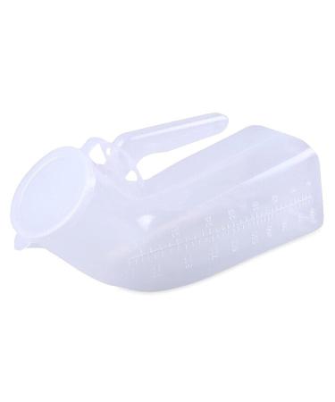 Men's Urinal with Hand held Portable Urine Cup Reusable Urinals for Men 1000ML Plastic Material Portable with Lid - Buy Online on GoSupps.com