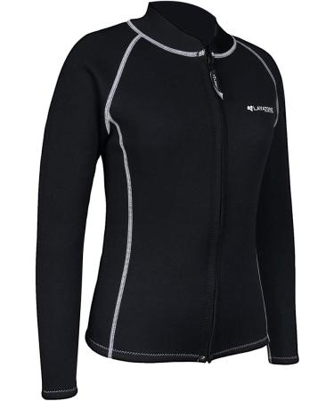 LayaTone 3mm Neoprene Wetsuit Top for Men and Women | Long Sleeve Scuba Diving/Surfing Top | Zipper Wet Suit for Adults | Black - Size Large - Buy Online on GoSupps.com
