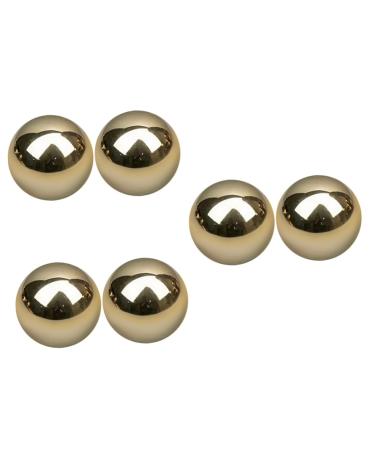 Healeved 6 StK Gymnasikball From brass practical massage balls Decorative handballs Massageball Hand exercise balls Massage balls made of metal outside the ball roll ball hold metal ball