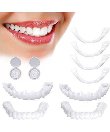 Buy Air Ice Teeth Set - 2 Pairs of Provisional Dentures & Cosmetic Veneers for Men & Women - Perfect Tooth Whitening Alternative - Buy Online on GoSupps.com