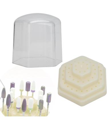 48 Big Nail Drill Bits Holder Holes Nail Drill Bits Organizer Container Manicure Tools Storage Stand Nails Necessary Tool for Home Use Nail Salon (White) - Buy Online on GoSupps.com