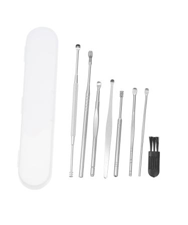 Hemoton 1 Set Ear Spoon Set of 8 Ear Cleaning Kit Earring Cleaner Home Tools Canal Handheld Ear Scope Ear Wax Pick Durable Ear Picks Ear Picks for Home Ear Wax Picking Props Scraper Silver