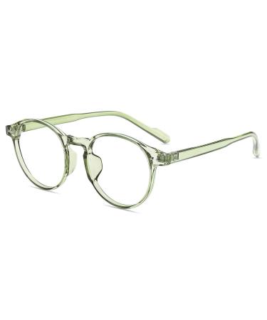 Firmoo Blue Light Blocking Glasses for Women Men Anti Glare Eyestrain Computer Gaming Glasses Anti Bluelight Blue Blocker Non Prescription Eyeglasses Green 2.0 x