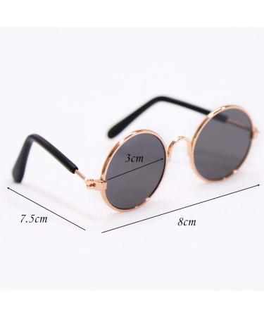 2 Pcs Classic Retro Pet Glasses Pet Sunglasses Pet Eyewear for Dog Cat Cosplay Photos Props - Buy Online on GoSupps.com