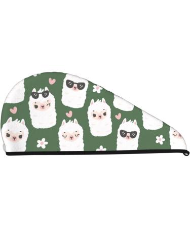 Buy Alpaca Faces Microfiber Hair Towel - Super Absorbent & Quick Dry Coral Velvet Wrap for Long Curly Thick Hair | International Shipping Available - Buy Online on GoSupps.com