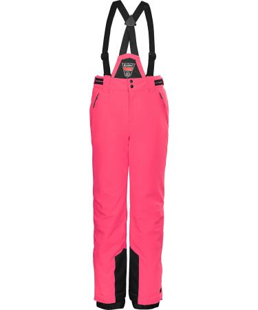 Killtec girls function pants/ski pants with offset bib snow cup and edge protection - KSW 77 GRLS Ski Pnts Neon Pink 140 37258-000