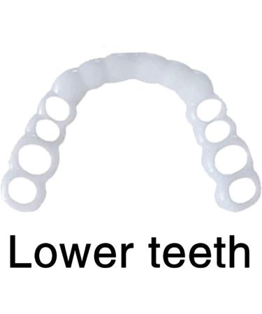 XLBHSH Cosmetic Dentures - 2 Pairs of Temporary Teeth Veneers for Comfort Fit | Upper & Lower False Teeth - Buy Online on GoSupps.com