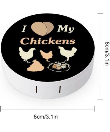 I Love My Chicken Contact Lens Case - Portable Travel Lens Box with Mirror for Fashionable Eyes - Buy Online on GoSupps.com