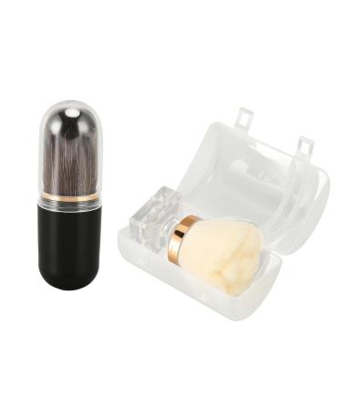 Zetiling Thickened Die Cast Makeup Brush Set - Ergonomic Handle Soft Bristles Black Capsule Shape Cheek & Face Cosmetic Tool with Storage Case - Versatile Application - Buy Online on GoSupps.com