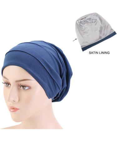 Lurrose Cotton Soft Night Hat Comfy Sleep Cap Slouchy Sleeping Hat Baggy Night Bonnet for Curly Hair for Women Girls () - Buy Online on GoSupps.com