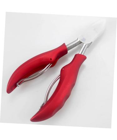 MERRYHAPY 1pc Nail Clippers Thick Nail Scissors Nail Salon Tools Dead Skin Scissors Nail Art Kit Podiatrist Fingernail Kit Manicure Pedicure Kit Angled Nail Clipper Pedicure Tool Red Rubber - Buy Online on GoSupps.com