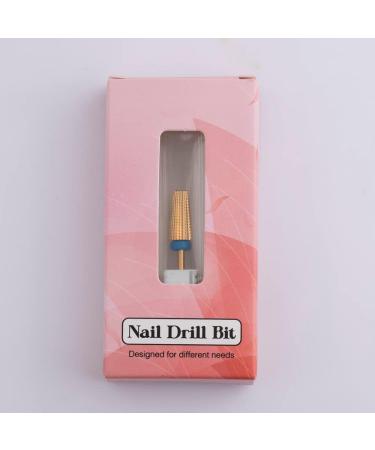BNG 5-in-1 Carbide Nail Drill Bit - Medium Gold | Fast Acrylic & Hard Gel Removal | 3/32 Tungsten Steel Bits for Electric Nail Drill | Professional Salon Tool - Buy Online on GoSupps.com