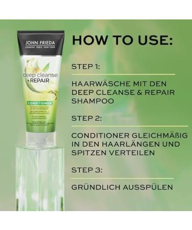 Guhl Ikebana John Frieda Deep Cleanse & Repair Conditioner Contents 250 ml Visible repair and suppleness For damaged damaged hair 250 ml 1er Pack - Buy Online on GoSupps.com