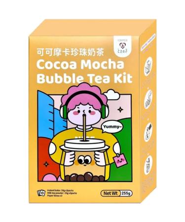 Buy Tokimeki Bubble Tea Kit 255g | Easy Home Preparation | Hot or Cold Beverage | Heartforcards Shipping Protection (Cocoa Mocha) - Buy Online on GoSupps.com