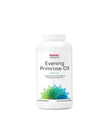 GNC Women's Evening Primrose Oil (EPO) 1300 mg | Supports Hormonal Balance, Immunity, Healthy Skin and Heart Health | Daily Vitamin | 180 Softgel Capsules