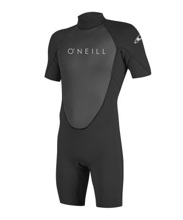 O'Neill Men's Reactor-2 2mm Back Zip Short Sleeve Spring Wetsuit X-Large Black/Black