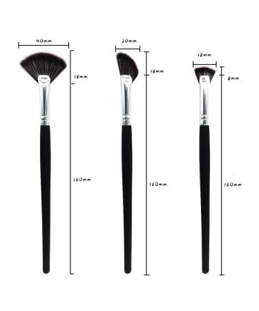 SALOCY Makeup Brush Set | Contour, Sculpting, Highlighting, Blending, and Mascara Fan Brushes | Bronzer Makeup Application - Buy Online on GoSupps.com