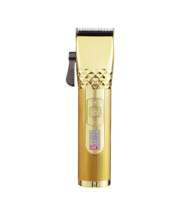 ATOZS Men Rechargeable Hair Trimmer Metal Liquid Crystal Digital Display HairTrimmer Gold