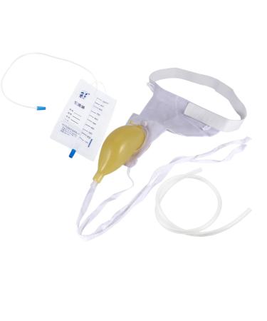 Urine Collector Bag Urinal Pee Holder Catheter Wearable Bag Pant Pants Male System with Collection Portable Leak Proof Leg Silicone Urinals Holder Urination Devices (Man)