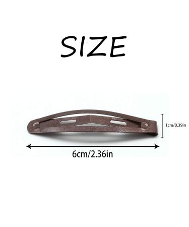 Dofash 12PCS Large Brown Hair Snap Clips | Metal Barrettes for Women | Simple Basic Hair Accessories - 2.36IN/6CM - Buy Online on GoSupps.com