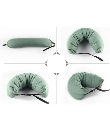 Pistro Portable Travel U Shape Neck Waist Pillow - Adjustable & Buckled Comfort for Lounging - Green - Buy Online on GoSupps.com
