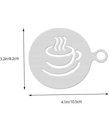 Angoily 2pcs Coffee Latte Mold Coffee Accessories Coffee Art Stencils Spray Stainless Steel Baking Tools - Buy Online on GoSupps.com